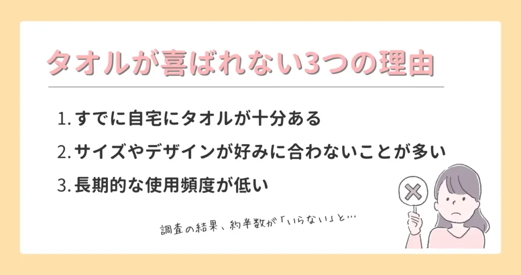 タオルが喜ばれない3つの理由「図解」